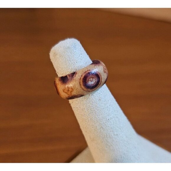 Size 4 Real Wood Unisex Ring Handcrafted Matte Finish Minimalist Jewelry - Picture 1 of 4